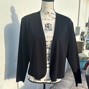 Misook Elegant Black Knit Cardigan
